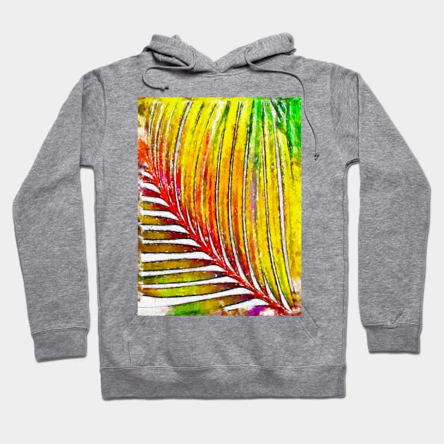 Watercolor Palm Leaf Hoodie by danieljanda